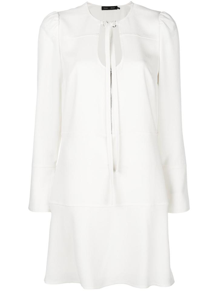 Proenza Schouler Tie Neck Mini Dress - White