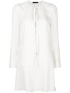 Proenza Schouler Tie Neck Mini Dress - White