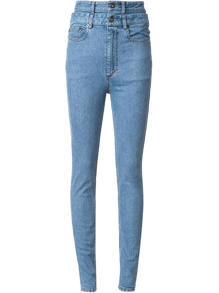 Y / Project Stacked Skinny Jeans, Women's, Size: 36, Blue, Cotton/spandex/elastane