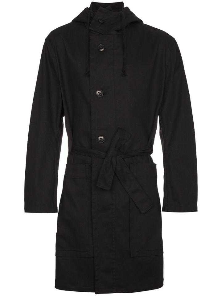 Ann Demeulemeester Belted Parka Coat - Black