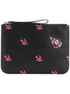 Mcq Alexander Mcqueen Large Deco Swallow Pouch - Black