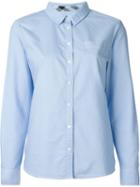 Burberry Brit Chest Pocket Shirt, Women's, Size: Medium, Blue, Cotton