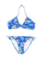 Ralph Lauren Kids - Floral Print Bikini - Kids - Nylon/spandex/elastane - 12 Yrs, Blue