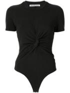 T By Alexander Wang Short-sleeve Fitted Bodysuit - Black