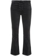 Ag Jeans Jodi Cropped Lace-up Trousers - Grey