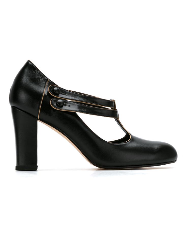 Sarah Chofakian Leather Pumps - Black