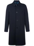 Paul Smith Single Breasted Classic Coat, Men's, Size: Medium, Blue, Wool/cupro