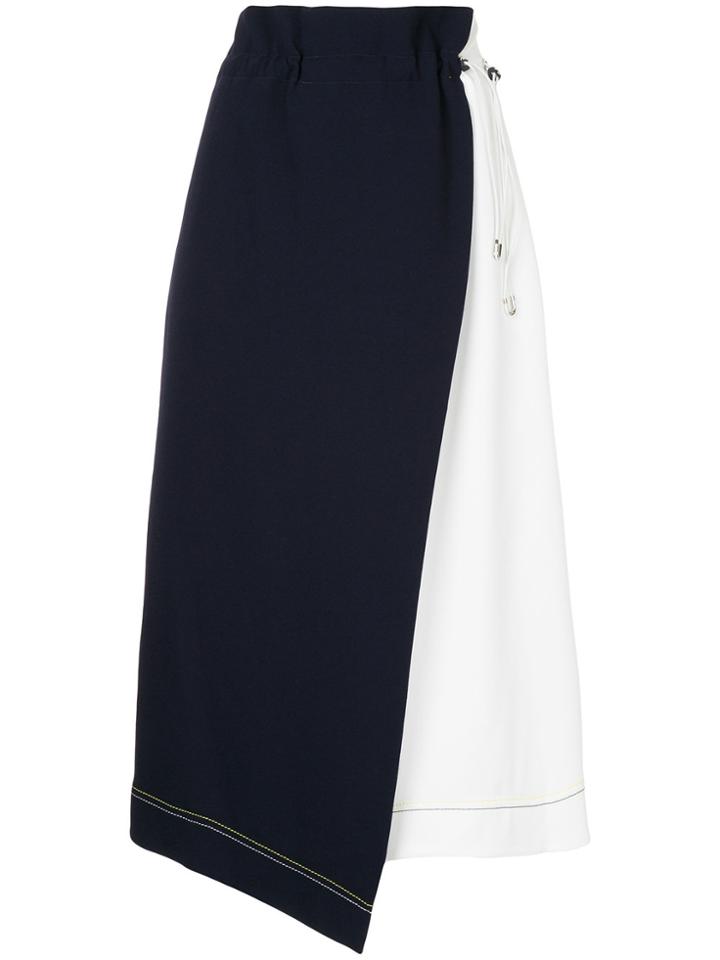 Comme Moi Two-tone Skirt - Black