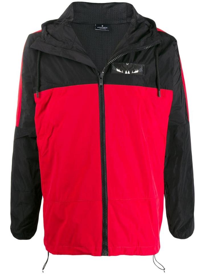 Marcelo Burlon County Of Milan Panelled Zip-front Jacket - Red