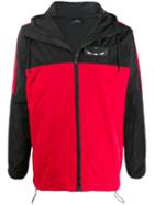 Marcelo Burlon County Of Milan Panelled Zip-front Jacket - Red