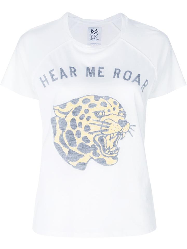 Zoe Karssen - Hear Me Roar T-shirt - Women - Cotton/modal - S, White, Cotton/modal