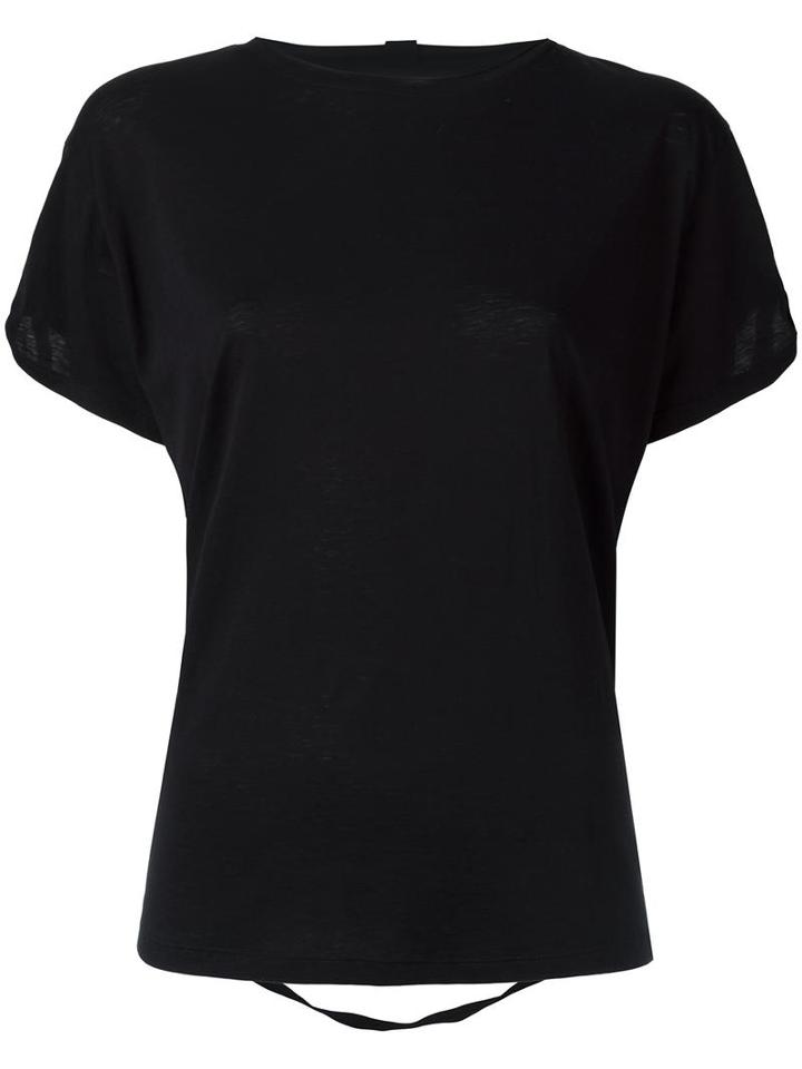 Helmut Lang Sleeves Strap T-shirt, Women's, Size: Medium, Black, Cotton/cashmere