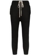 Rick Owens Cropped Cashmere Joggers - Black