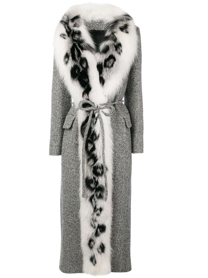 Ermanno Scervino Herringbone Robe - Black