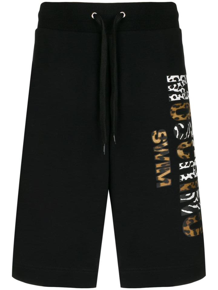 Moschino Drawstring Logo Shorts - Black