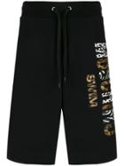 Moschino Drawstring Logo Shorts - Black