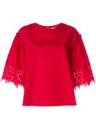 P.a.r.o.s.h. Star Lace Blouse - Red