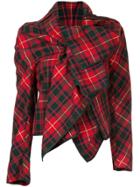 Comme Des Garçons Vintage Tartan Wrap Jacket - Red