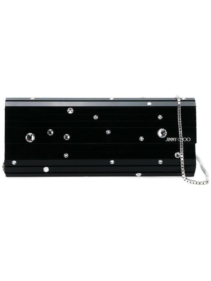 Jimmy Choo 'sweetie' Clutch, Women's, Black, Suede/acrylic/metal