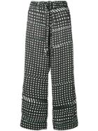 Facetasm Dotted Wide Leg Trousers - Black