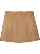 Chloé Mini Skirt, Women's, Size: 38, Brown, Goat Fur/cotton