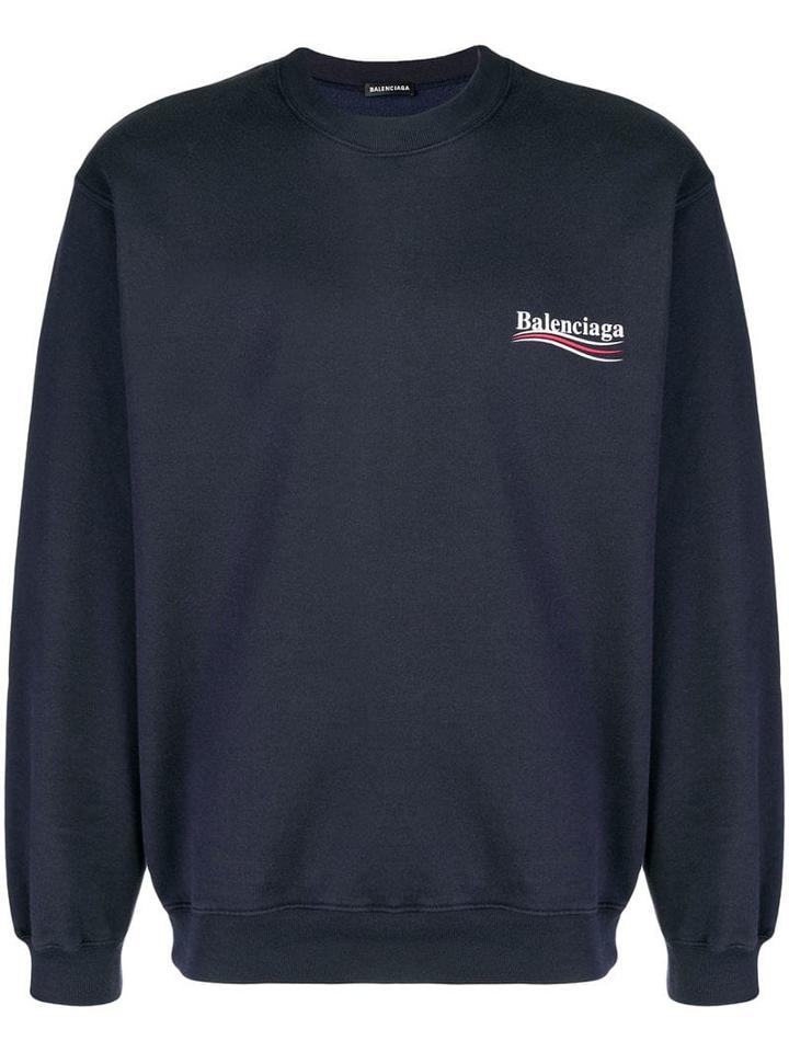 Balenciaga Election Logo Sweatshirt - Blue