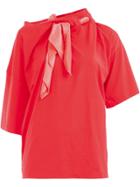 Y / Project Scarf Neck Blouse - Red