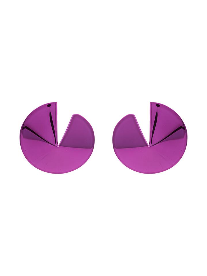 Gaviria Purple Fortune Cookie Earrings - Pink & Purple