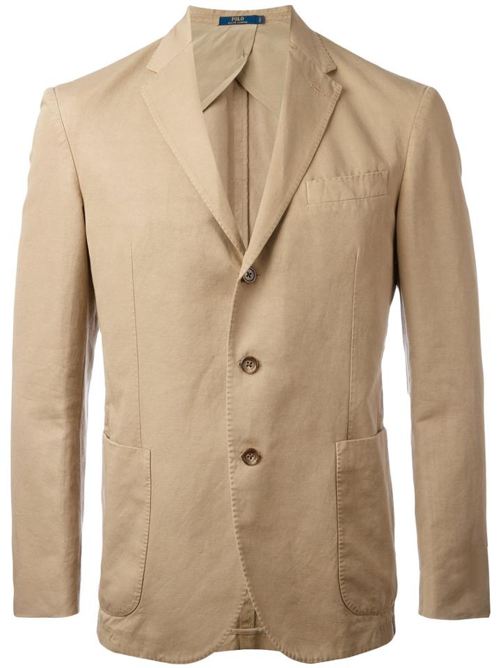 Polo Ralph Lauren Classic Blazer, Men's, Size: 44, Nude/neutrals, Cotton/linen/flax/lyocell/cotton