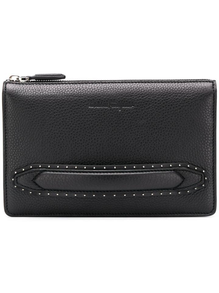 Salvatore Ferragamo Firenze Stud Clutch - Black