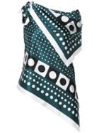 Monse - Asymmetric Print Blouse - Women - Silk/spandex/elastane - 4, Green, Silk/spandex/elastane