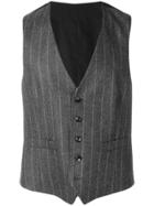 Lardini Striped Waistcoat - Grey