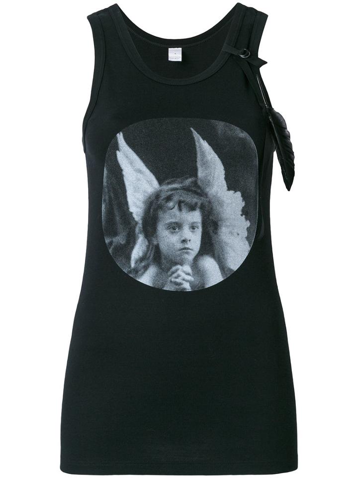 Ann Demeulemeester - Angel Tank Top - Women - Cotton - M, Black, Cotton