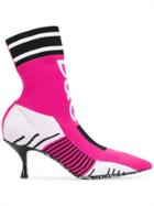 Dolce & Gabbana Lori Sock Ankle Boots - Pink