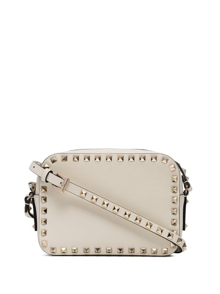Valentino White Rockstud Camera Bag