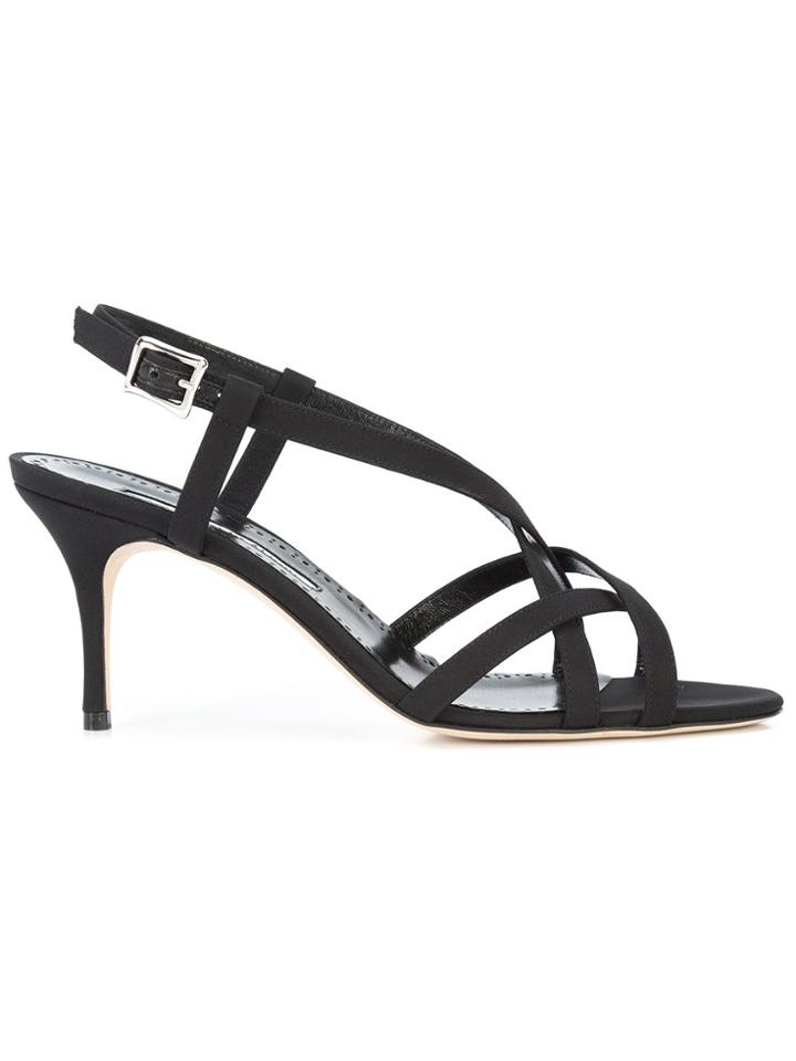 Manolo Blahnik Scarsomod 70 Sandals - Black