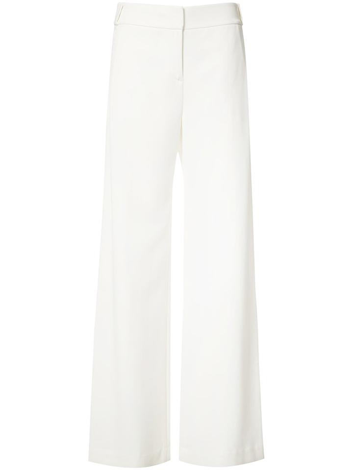 Halston Heritage - Flared Pants - Women - Polyester - 10, White, Polyester