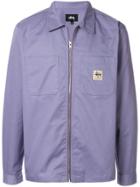 Stussy Logo Patch Shirt Jacket - Purple