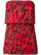 Manning Cartell Amplified Leopard Bustier, Women's, Size: 10, Red, Acrylic/polyamide/polyester/acetate