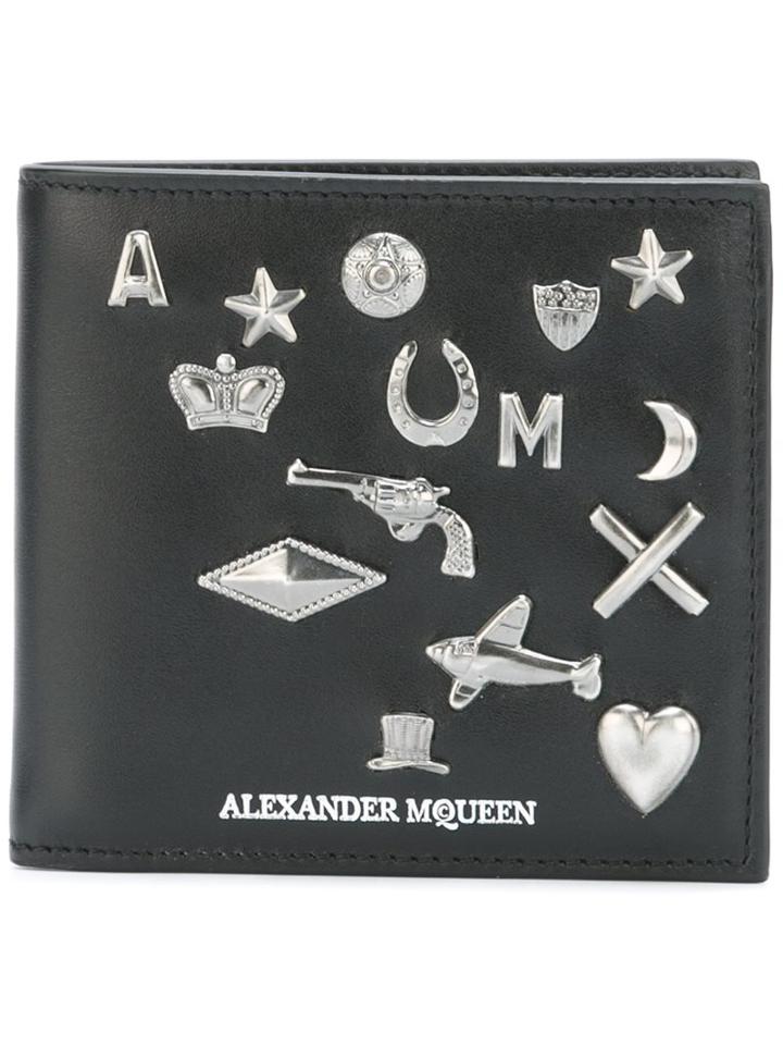 Alexander Mcqueen Brooch Detail Wallet