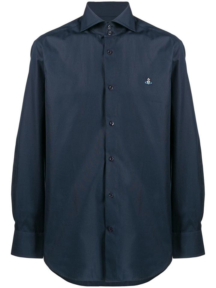 Vivienne Westwood Orb Embroidery Shirt - Blue