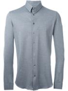 Giorgio Armani Micro Print Shirt, Men's, Size: 42, Blue, Cotton