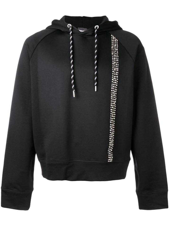 Just Cavalli Studded Stripe Hoodie - Black