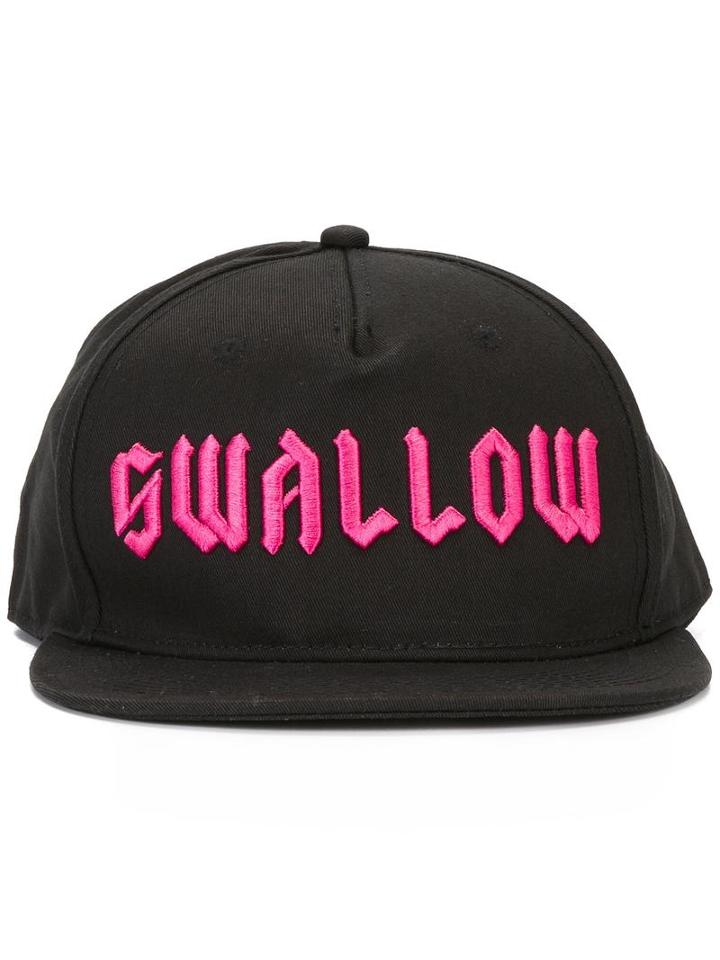 Mcq Alexander Mcqueen Swallow Embroidered Cap, Men's, Black, Cotton