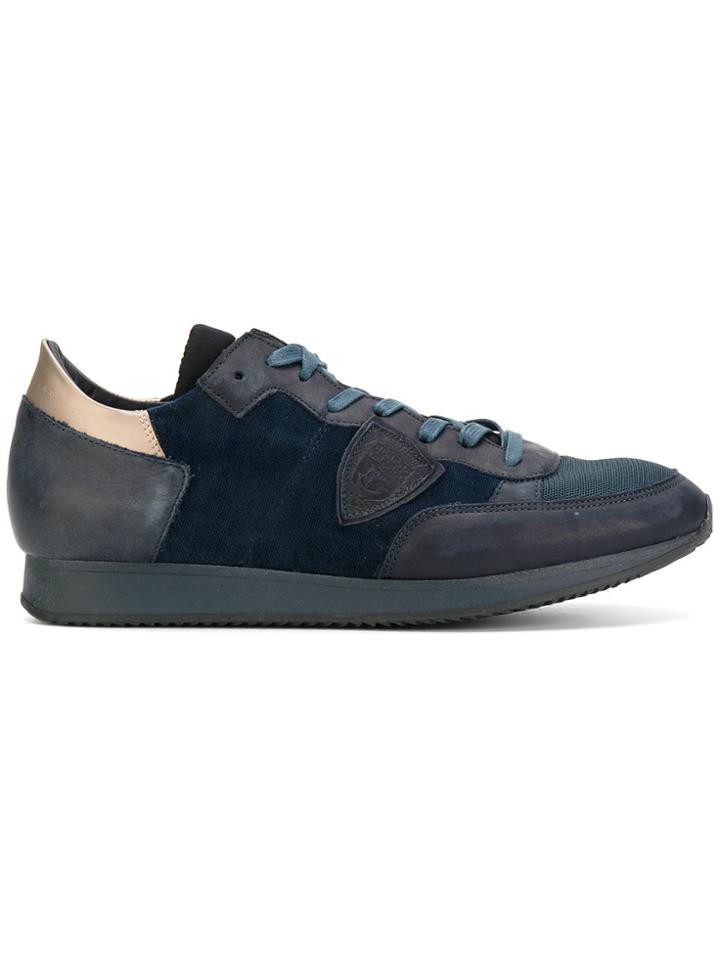 Philippe Model Tropez Velours Sneakers - Blue