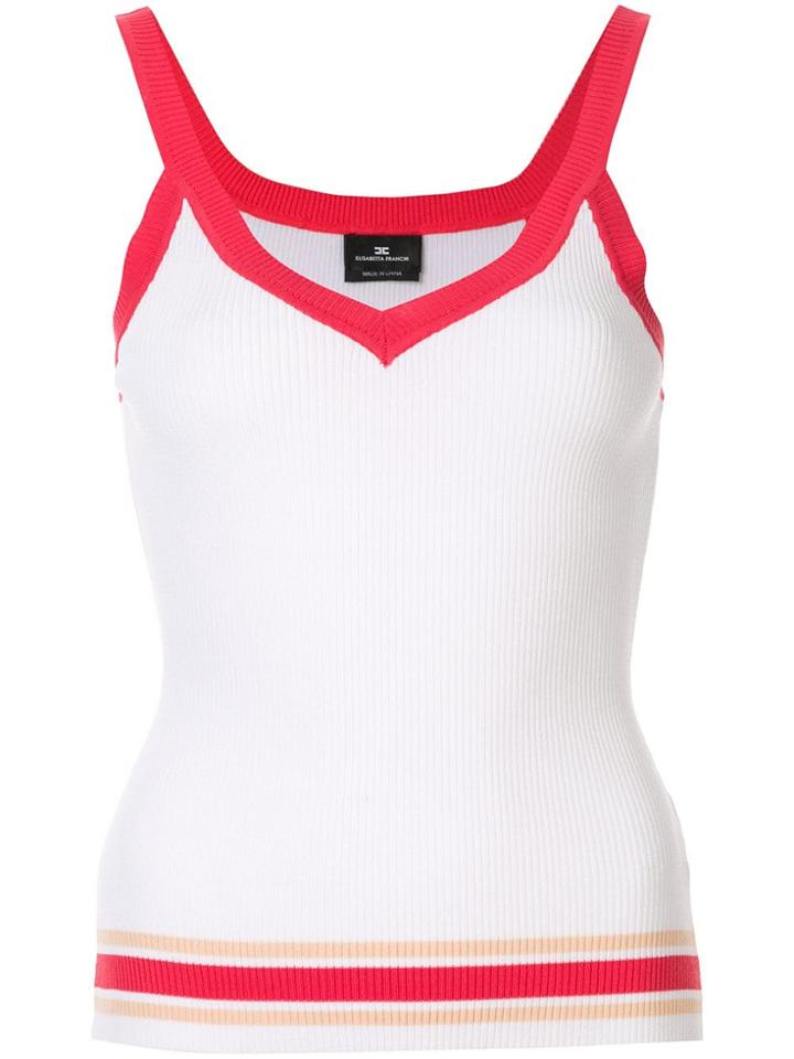 Elisabetta Franchi V-neck Tank Top - White