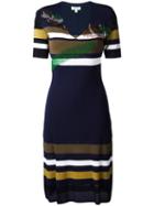 Kenzo Striped Dress, Women's, Size: Medium, Blue, Viscose/polyamide