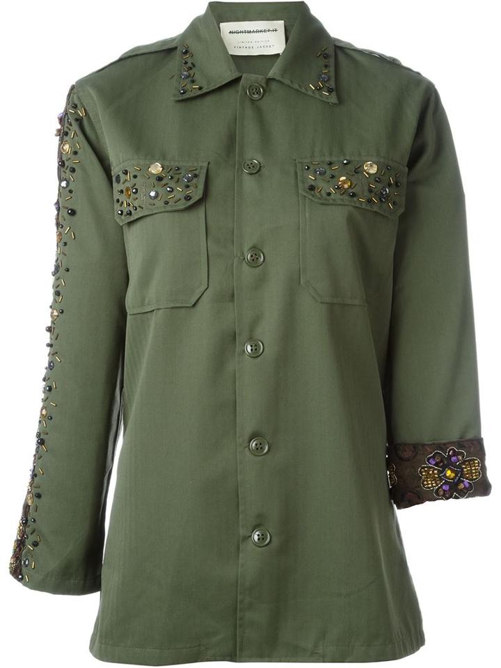 Night Market Embellished Military Jacket
