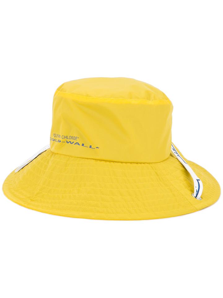 A-cold-wall* Logo Print Bucket Hat - White