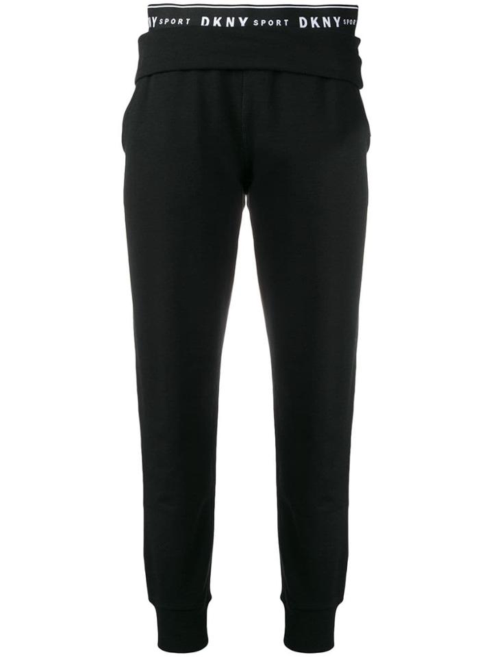 Dkny Logo Waistband Track Pants - Black